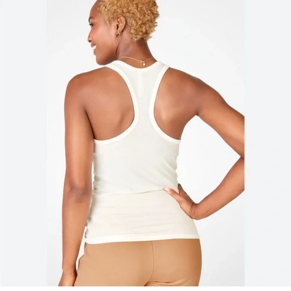 NWT White Fabletics Tank Top - Picture 2 of 5